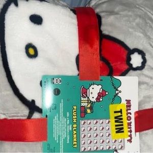 Hello kitty grey Christmas twin size blanket